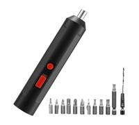 Tournevis électrique 800 mAh - Tournevis sans fil 5 W, petit tournevis électrique ABS avec 12 | Rechargeable par USB, mini perceuse électrique 180 tr/min, idéal pour l'assemblage de meubles et