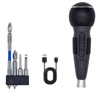 Tournevis Électrique Compact, Charge USB-C, Lumière LED(black) | Pour montage meubles, couple 5N.m réglable, pour idéal bricoleurs, corps métal pour robuste, 1800mAh