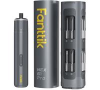 Fanttik S1 Pro, perceuse-visseuse électrique, perceuse sans fil avec 16 embouts en acier S2, 3 niveaux de couple, max. 6 Nm, batterie 2000 mAh, lampe LED et adaptateur 1/4'' hexagonal, outil idéal pou