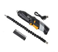 Tournevis électrique sans fil 3,6 V 1300 mAh rechargeable USB avec poignée rotative de 90 à 180 °, lumière LED, interrupteur F/R pour assemblage de meubles
