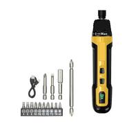 Tournevis Électrique Sans Fil, Couple À 6 Vitesses, Batterie Au Lithium 2000mAh, Perceuse 3.6V, Ensemble D'outils Électriques, Entretien Ménager Et Réparation Facile à Utiliser(Yellow6-Speed Torque)