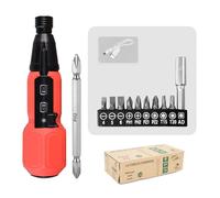 Tournevis électrique sans fil rechargeable portable 3,6 V Tournevis rotatif automatique avec lumière LED Outil d'assemblage de meubles