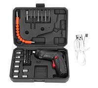 Tournevis électrique Starrypxl Set 3.6 V Mini pliable pliable USB RECHARGable Black Compact Design Ideal Home DIY PROJETS (Schwarz)