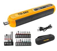 Tournevis électrique, visseuse rechargeable sans fil professionnelle 4,2 V, batterie 3,7 V/2000 mAh avec recharge USB 3 lumières automatiques et jeu de pointes