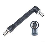 Tournevis en forme de L, tournevis à angle droit, double tête de 6,35 mm, pointe magnétique pour espaces restreints, boucle à bille en acier, 1 paquet (B)