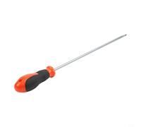 Tournevis extra long de 30,5 cm avec pointe magnétique, ensemble de tournevis à tête fendue et cruciforme, tige en acier au chrome vanadium avec poignée en caoutchouc pour tournevis dur (fente)