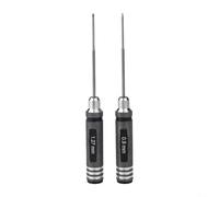 Tournevis hexagonal 0,9-3,0 mm en acier HSS pour voitures télécommandées, bateaux, hélicoptères - Poignée antidérapante en aluminium Kit de réparation de précision 173 mm (1,27 mm)