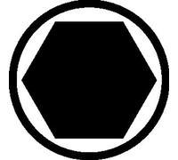 Tournevis hexagonal à angle droit SW 10mm long, tête sphérique 224x40mm PROMAT