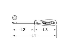 Tournevis INOX PHILLIPS, PH2 - L. 100 mm KSTOOLS - 1531021