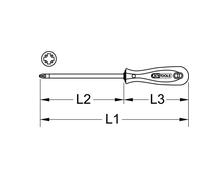 Tournevis INOX POZIDRIV®, PZ3 - L.150 mm KSTOOLS - 1531042
