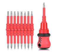 Tournevis isolé professionnel 18 en 1 avec tête interchangeable avec poignée antidérapante pour tournevis isolé électrique électricien