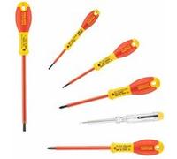 Jeu de 6 tournevis FATMAX isolés 1000V électricien STANLEY 0-65-441 avec testeur - philips