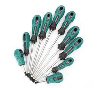 Tournevis, jeu de tournevis 9 pièces, fabriqué en acier au vanadium robuste, kit de tournevis polyvalent dans un sac de transport, outils à main ergonomiques à prise souple, jeu de tournevis professio