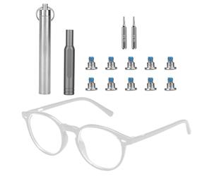Tournevis & Kit Vis pour Ray-Ban Meta Smart Glasses, Magnétique Outil Réparation Branches Lunettes avec Vis Poignée Tournevis Magnétique Embouts & Boîtier Rangement Métal pour Oakley Meta HSTN