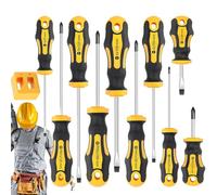 Tournevis Magnétique | 10 Pièces Outil Portable Magnétique Anti-Dérapant,Tournevis Cruciforme - Pour Réparation Batterie Véhicules Appareils Ordinateur Téléphone Maison Bureaux