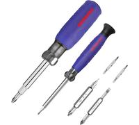 Tournevis Multi-Embouts en S2 - 6 en 1 WORKPRO et de Precision 4 en 1 Avec Embout Reversible (Cruciforme/Plat) - 2 Tailles d'Ecrou pour l'Electronique