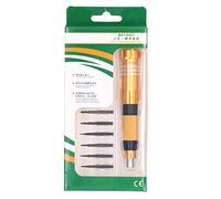 Tournevis Multifonction Magnétique avec 6 Embouts, Style Stylo Rétractable, Set de Réparation Pratique - Design Compact, Matériaux Durables, Usage Électronique et Électrique