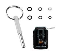 Tournevis Ovale,Clé À Tête Ovale,Embout à tête ovale,Outil De Réparation De Machine À Café,Clé Ovale Pour Les Machines,avec Porte-Clés et 6 Anneaux en Caoutchouc,pour Jura Krups Aeg Nespresso