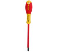 STANLEY 1-65-416 Gamme FATMAX Tournevis Électricien Isolé Ph2 125 Mm 1000 V - Fabriqués En France - Lame En Acier - Poignée Soft-Grip - Meilleure Force De Serrage