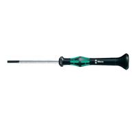 Wera Tournevis d'électronique Kraftform‑Micro 2035 – 2,5 mm × 80 mm – Noir/vert