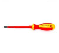 Tournevis plat VDE isolé 1000 V - Tournevis électricien fente - À l’unité ou en set - Conforme VDE/IEC - Pour installation électrique (1.0 * 5.5 * 125 mm)