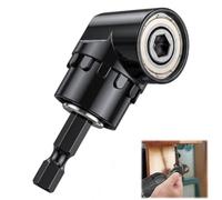 Tournevis Porte-Adaptateur 105°, Renvoi d'Angle Visseuse Magnétique 1/4", Porte Embout pour Perceuse et Visseuse Sans Fil, Outil de Bricolage pour Espaces Étroits