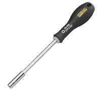 STANLEY 0-65-490 Gamme FATMAX Tournevis Porte-Embouts 125 Mm Noir - Fabriqué En France - Vissage 1/4" - Lame En Acier - Grande Résistance - Sablage De L'Empreinte - Poignée Soft-Grip