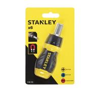 Tournevis Porte-Embouts STANLEY + 6 Embouts Boule Cliquet Bimatière