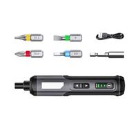 Tournevis Sans Fil Compact 3 Vitesses 4 Couples D'engrenages Avec Tige D'extension Magnétique Et Embouts Pour Un Assemblage Facile À La Maison Perceuse Sans Fil