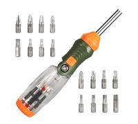 Tournevis seize en un - Ensemble d'outils multifonctions portables à cliquet, réglable, système d'outils à main compact incliné | Technicien électrique véhicules industriels Automobile Conduite de