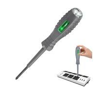 Tournevis testeur de tension - Acier allié et PVC 16,8 cm, stylo de test magnétique, indicateur lumineux | Détecteur électrique 2 en 1, prise confortable pour la maison, l'usine, le garage, les
