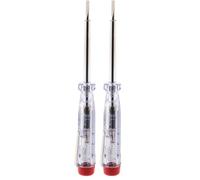 Tournevis testeur de tension plat 3x140mm 250V - Zenitech (Lot de 2)