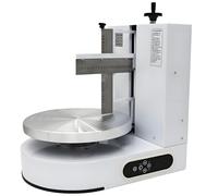 Tourniquet à gâteau pour la décoration, gâteau d'anniversaire automatique, crème à étaler, 60-320 RPM, Spatule à gâteau en acier inoxydable réglable pour les gâteaux de 4-12 pouces.,White