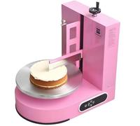 Tourniquet à gâteau pour la décoration, gâteau d'anniversaire automatique, crème à étaler, 60-320 RPM, Spatule à gâteau en acier inoxydable réglable pour les gâteaux de 4-12 pouces.,Pink