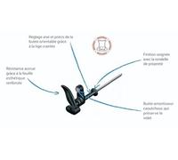 Tourniquet marseillais composite noir - L.130 L.filetée 90 mm - 94PA406