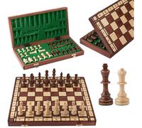 Tournoi Jeu d'échecs en Bois de Professionnel Haut de Gamme Échiquier incrusté d'acajou et sycomore / chêne / Noyer / wengé et pièc