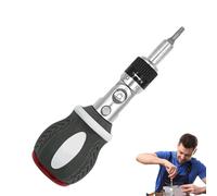 Tournvis A Ratchet. Chasseur multifonction rotatif à 180 ° pour usage professionnel, réparation domestique, entretien du moteur, ostro tournevis à cliquet avec un angle réglable et huit pointes de
