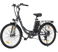 Touroll B1 26 vélo électrique Urbain avec 36V 15.6Ah Batterie Amovible, Vélo de Ville électrique 250W, Shimano 7 Vitesses, Maximale de 25 km/h, Autonomie 90 km, E-Bike Urbain pour Adulte
