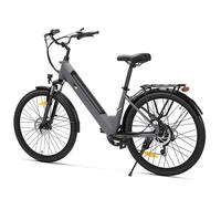 Touroll J2 ST Vélo Électrique - Cadre Passthrough - Batterie 561,6 Wh - Autonomie 100 km - Transmission Shimano 7 Vitesses - Gris