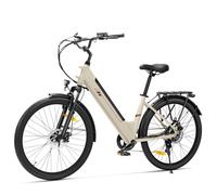 Touroll J2 St Vélos électriques, Autonomie 100KM, Vélo de Trekking avec Moteur 250W 45Nm, Batterie Amovible 561Wh, 26" Vélo Électrique Adulte, E-Bike, vélo électrique Urbain (Sable)
