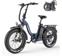 Touroll S2 Vélo Électrique Pliable, Gros Pneu Tout-Terrain 20 ×4.0 Fat Tire, 650W Puissance de Crête Autonomie 150KM, Shimano 7 Vitesses, Batterie haute capacité de 720 Wh, VTT Électrique Adulte