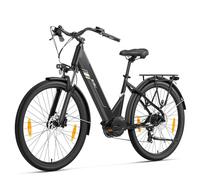 Touroll Urbano 3 Vélo Électrique Adulte, Moteur Central 250W 70Nm, Freins Disque Hydrauliques, Batterie Amovible 120km Autonomie, 27.5" Vélo électrique de Ville 7 Vitesses