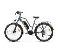 Touroll Vélo électrique, moteur Mid-Drive 250 W, 25 km/h, 7 vitesses, capteur de couple, freins hydrauliques à double disque, pneus en caoutchouc pneumatiques de 27,5" x 2,1", fourche de suspension
