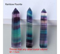 Tours À Pointe En Cristal Naturel,Améthyste,Guérison,Quartz Rose,Énergie,Minéraux,Prismes Hexagonaux,Décoration Artisanale De La Maison - Type Rainbow Fluorite-7-8cm
