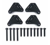 Tours de Choc RC Rehaussent Le Support en Alliage d'Aluminium Tour de Choc Avant Arrière Léger et Durable pour Traxxas MAXX2.0 1/10 RC Voiture Noir 4 Pièces