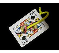 Tours de magie de poker à travers les cordes de carte saute entre trois trous carte Magia Close-up Street Illusions Gimmicks Mentalism Props