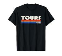 Tours France Retro 70s 80s Style T-Shirt