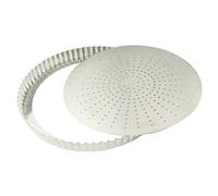 Gobel Tourtière cannelée perforée – Fer blanc – Ø32 cm – Fond mobile – Hauteur 28 mm