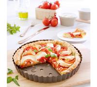 Tourtière perforée acier revêtu antiadhérent 30 cm Mathon