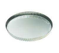 Gobel 126342 Tourtière Rond Cannelé Fond Fixe Fer Blanc